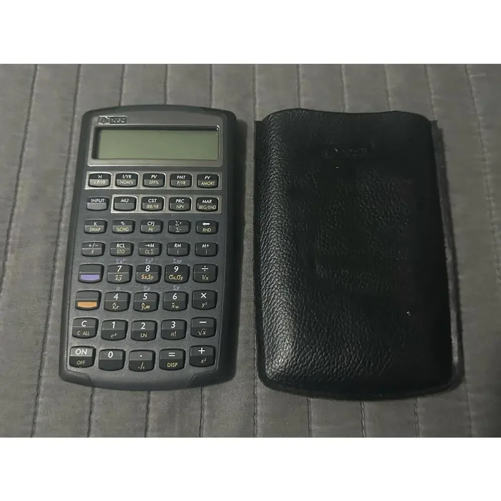 Hewlett Packard HP-10BII Plus Financial Calculator With Leather Case UNTESTED